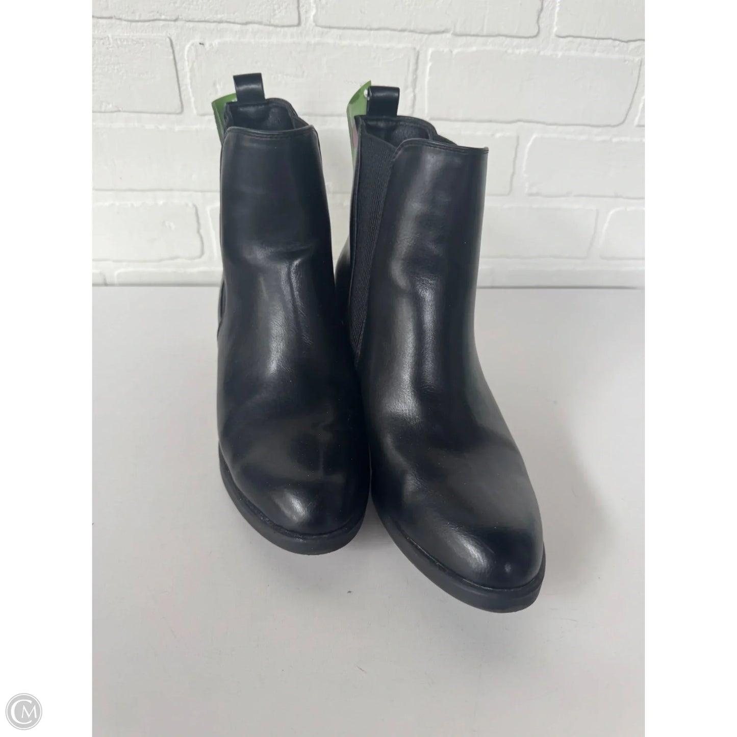 Boots Ankle Heels By Clothes Mentor In Black, Size: 8.5