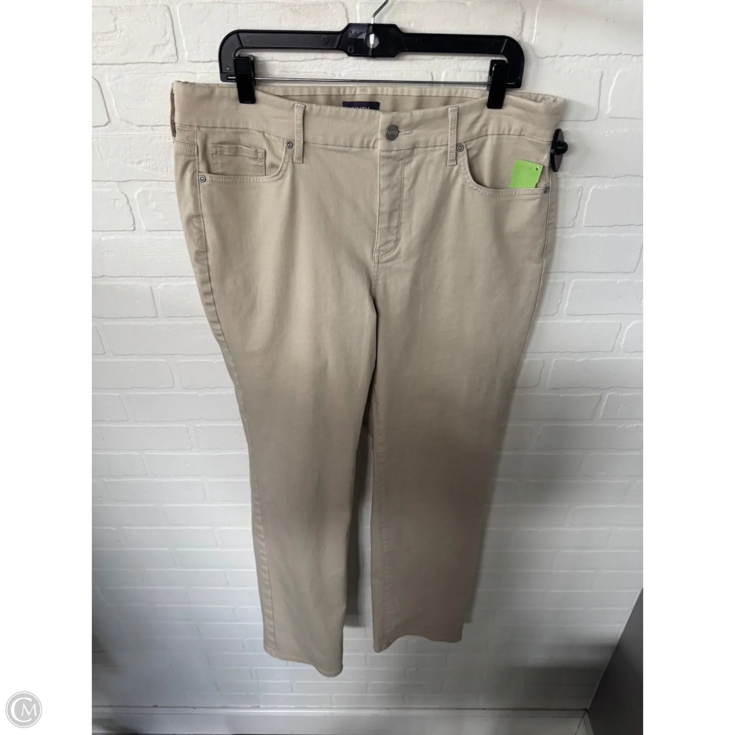 Jeans Straight By Not Your Daughters Jeans In Tan Denim, Size: 14