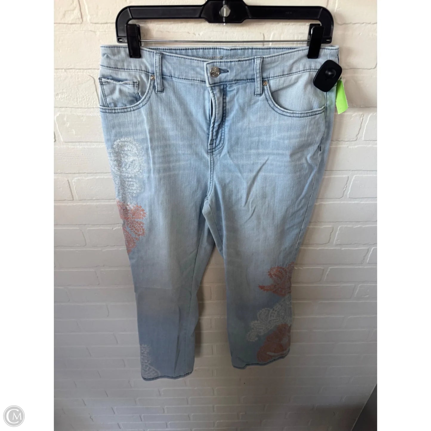 Jeans Straight By Chicos In Blue Denim, Size: 8