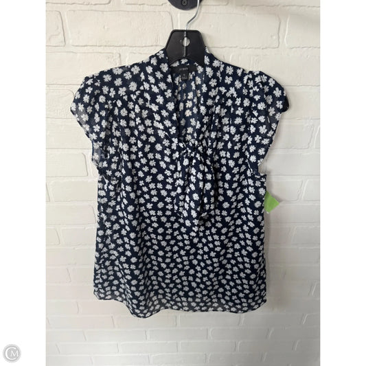 Top Sleeveless By J. Crew In Blue & White, Size: S