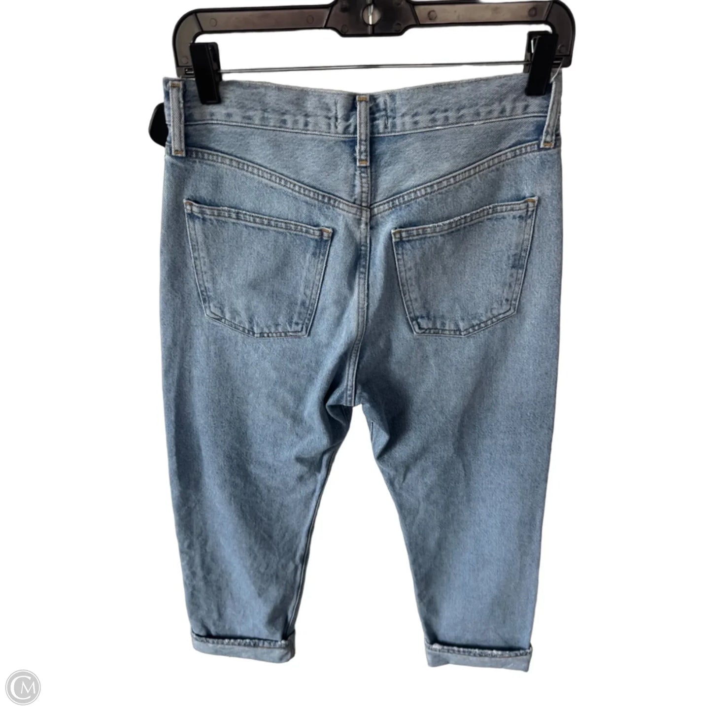 Jeans Straight By Agolde In Blue Denim, Size: 0