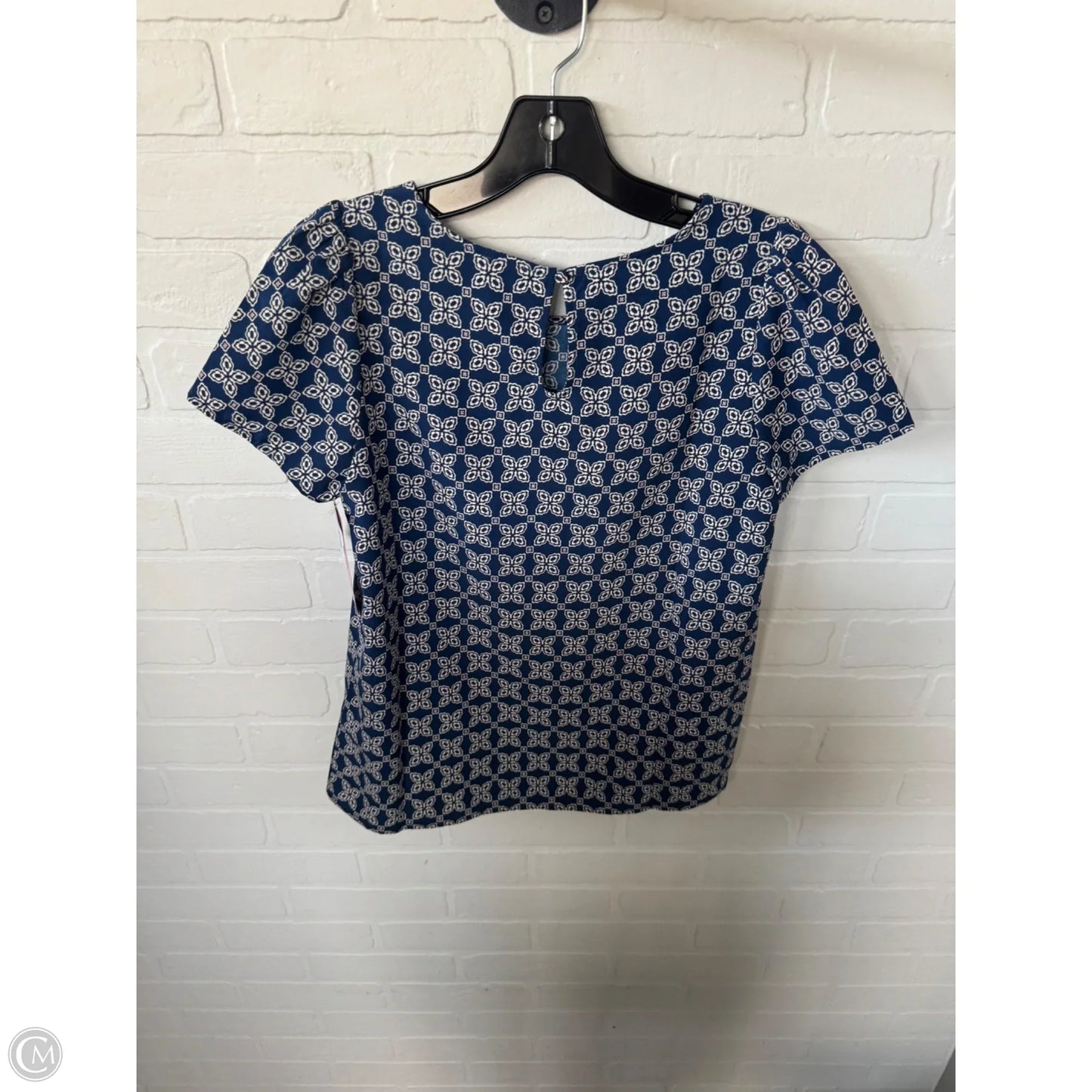 Top Short Sleeve By J. Crew In Blue & White, Size: Xxs