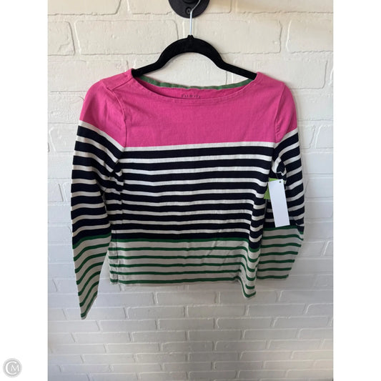 Top Long Sleeve By Talbots In Black & Pink, Size: S