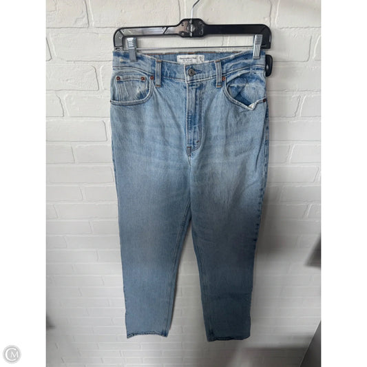 Jeans Straight By Abercrombie And Fitch In Blue Denim, Size: 4