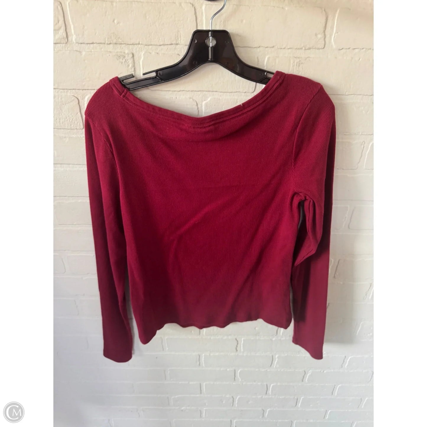 Top Long Sleeve Basic By Universal Thread In Red, Size: L
