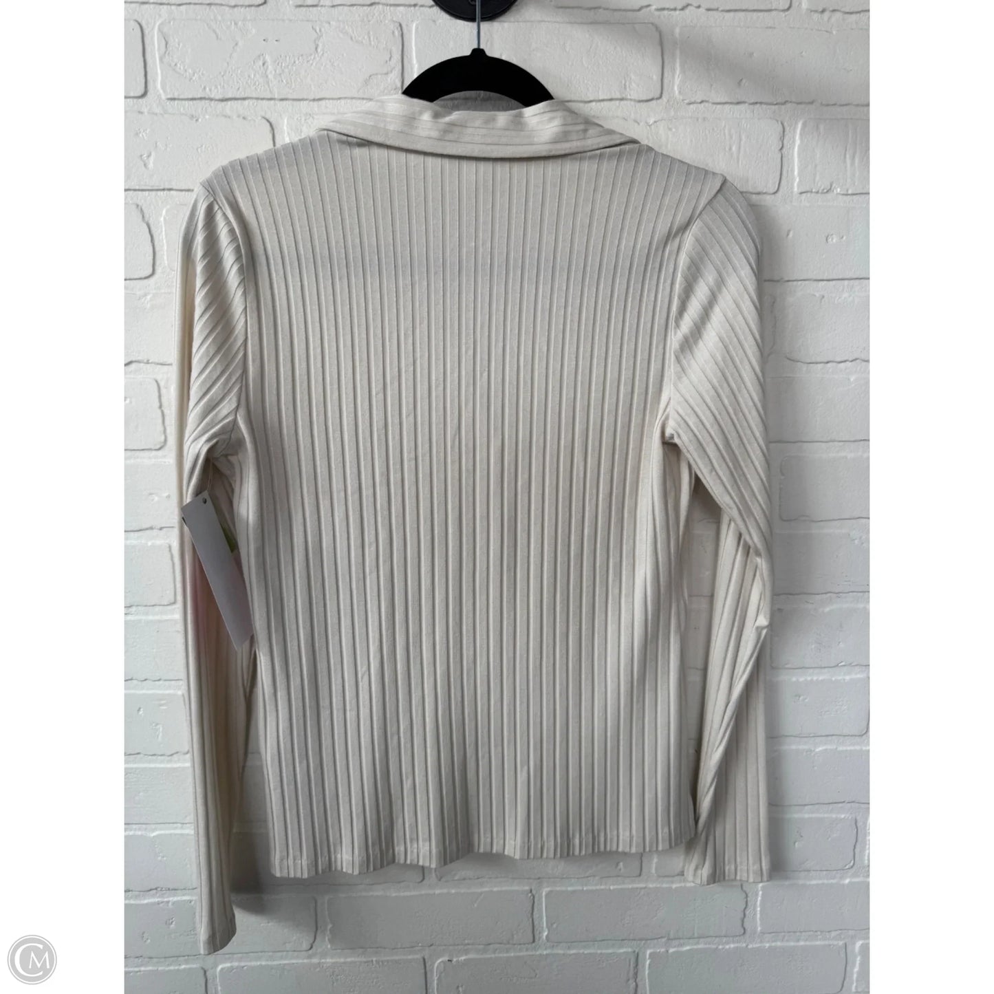 Top Long Sleeve By Banana Republic In Cream, Size: S