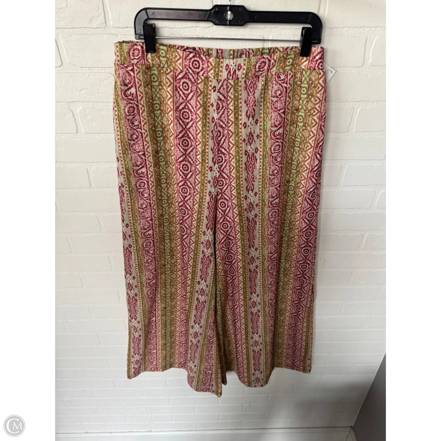 Pants Wide Leg By Cider In Green & Red, Size: 16