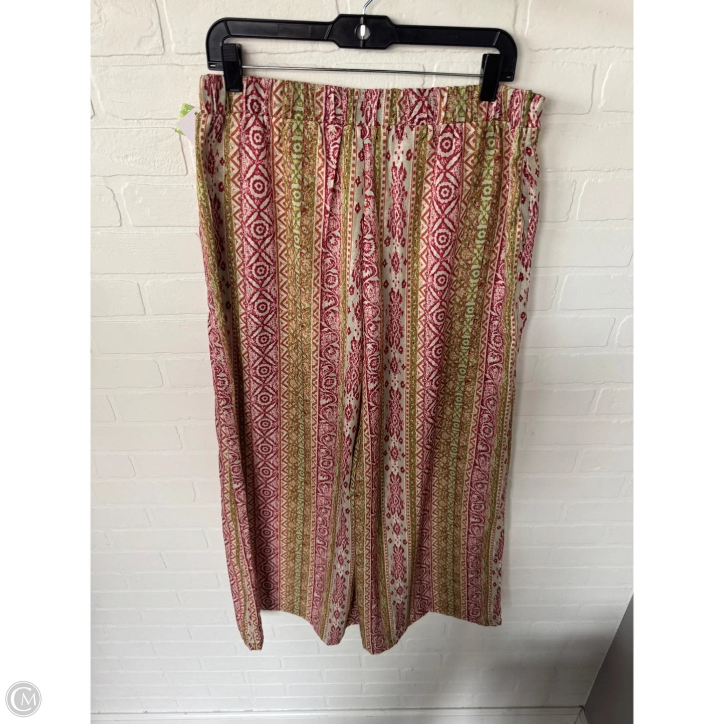 Pants Wide Leg By Cider In Green & Red, Size: 16