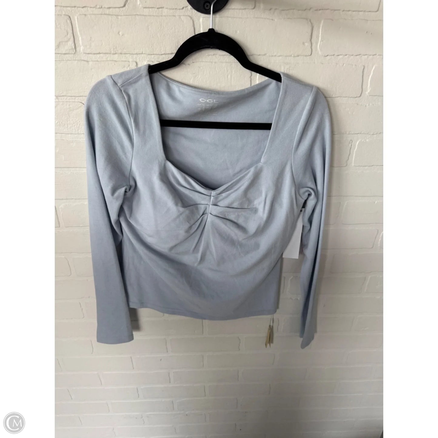 Top Long Sleeve Basic By Cmc In Blue, Size: Xl