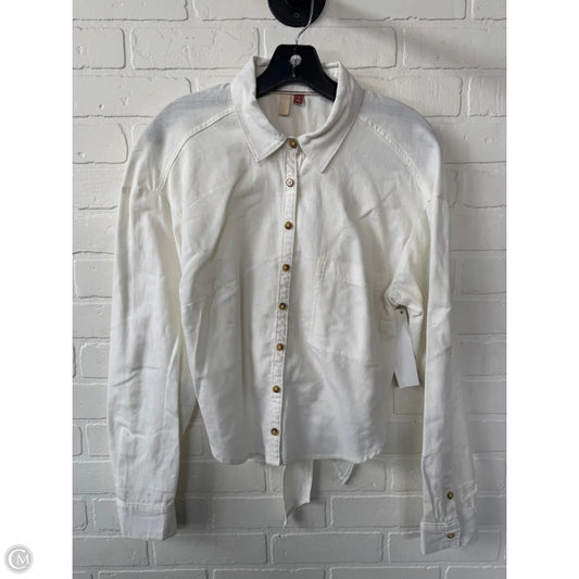 Top Long Sleeve By Pilcro In Cream, Size: M