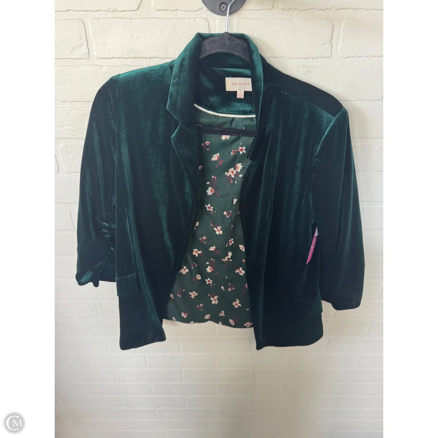 Blazer By Skies Are Blue In Green, Size: Xs