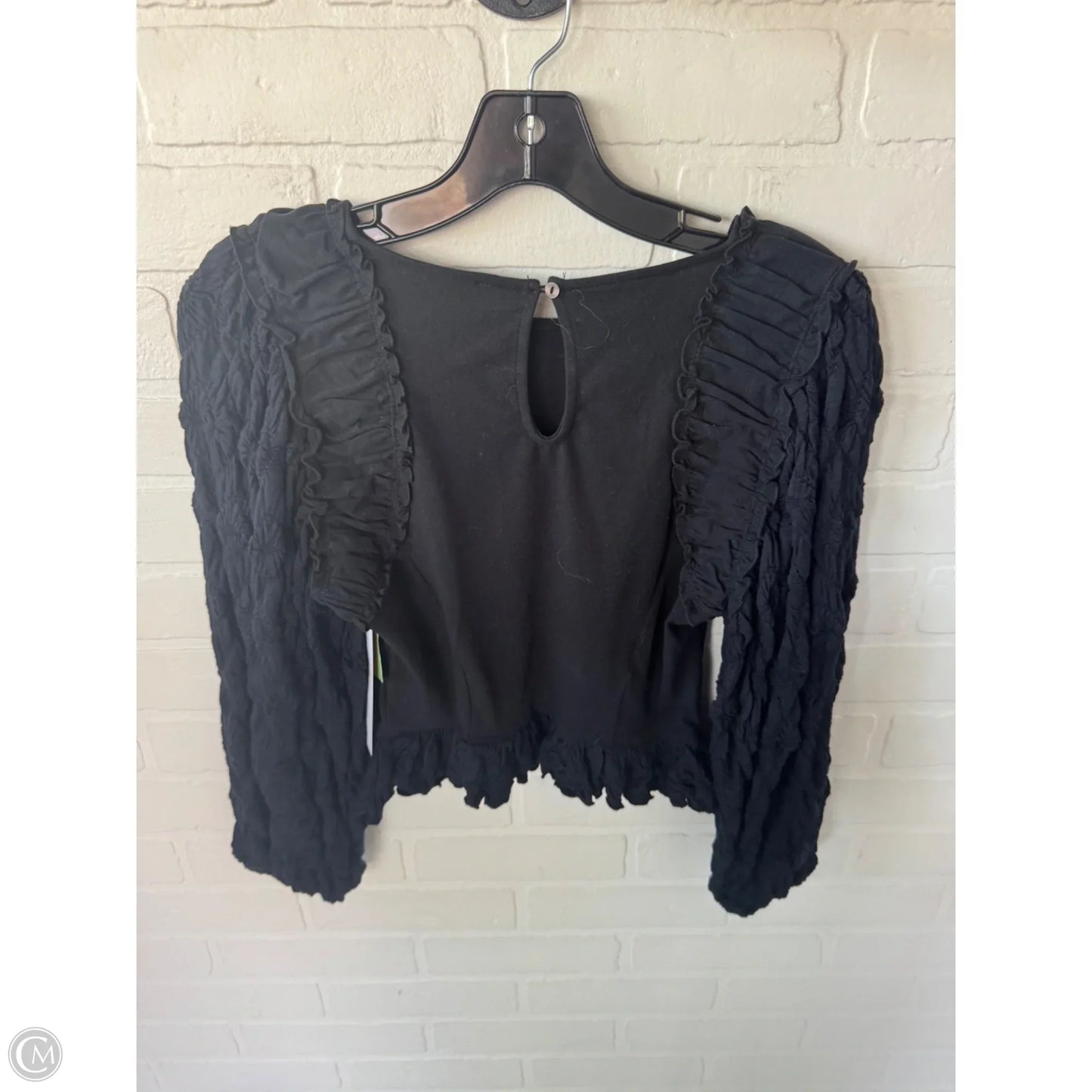 Top 3/4 Sleeve By Free People In Black, Size: Xs