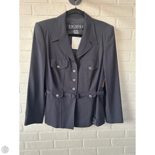 Blazer Designer By Escada In Navy, Size: M