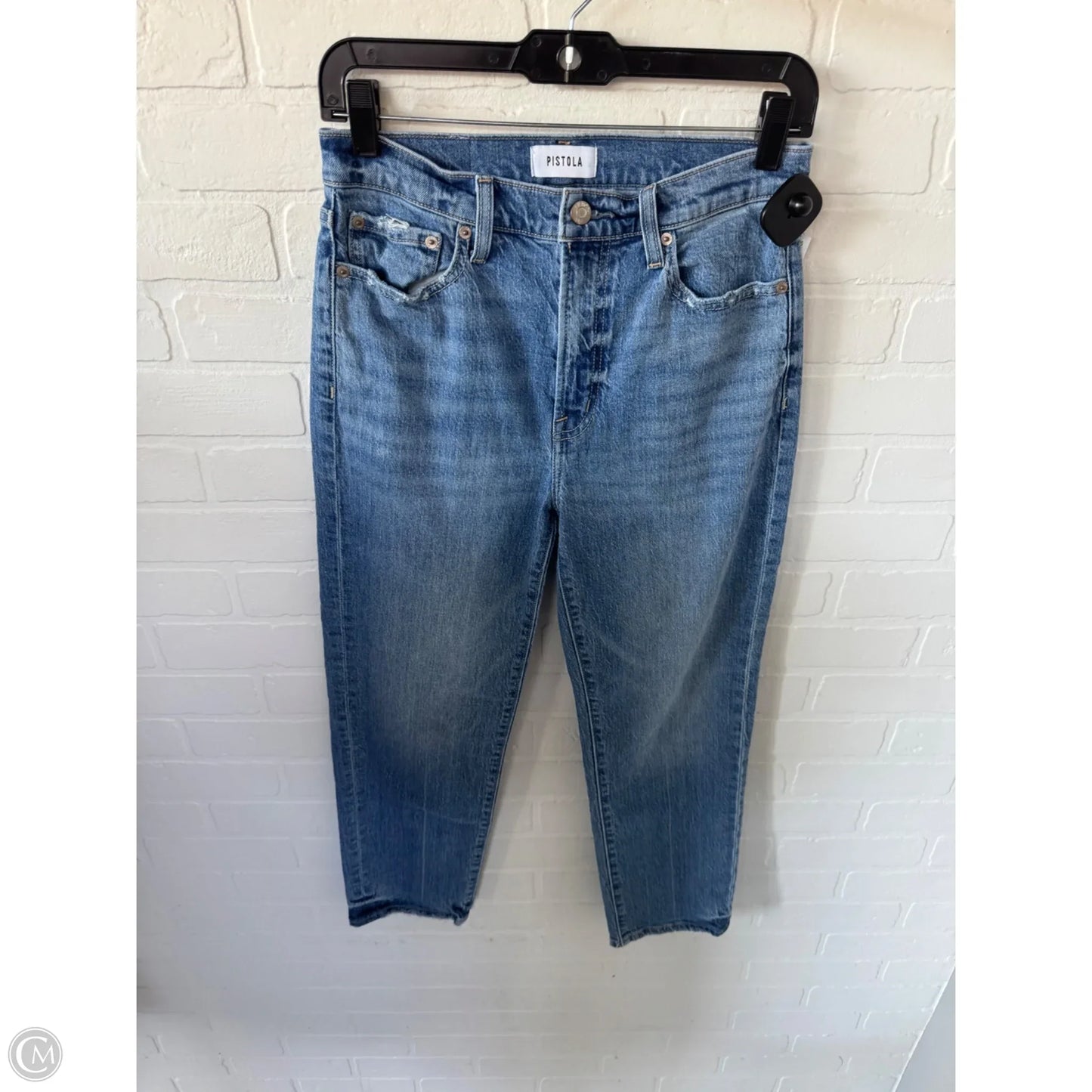 Jeans Straight By Pistola In Blue Denim, Size: 4