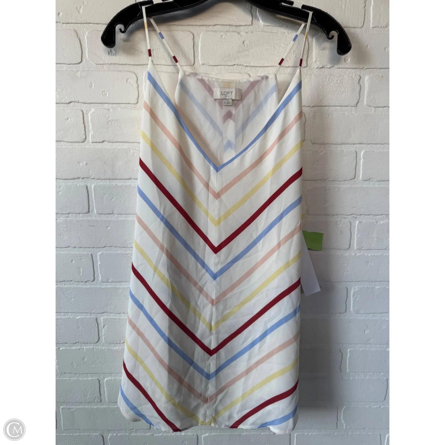 Top Cami By Loft In Cream & Red, Size: Xl