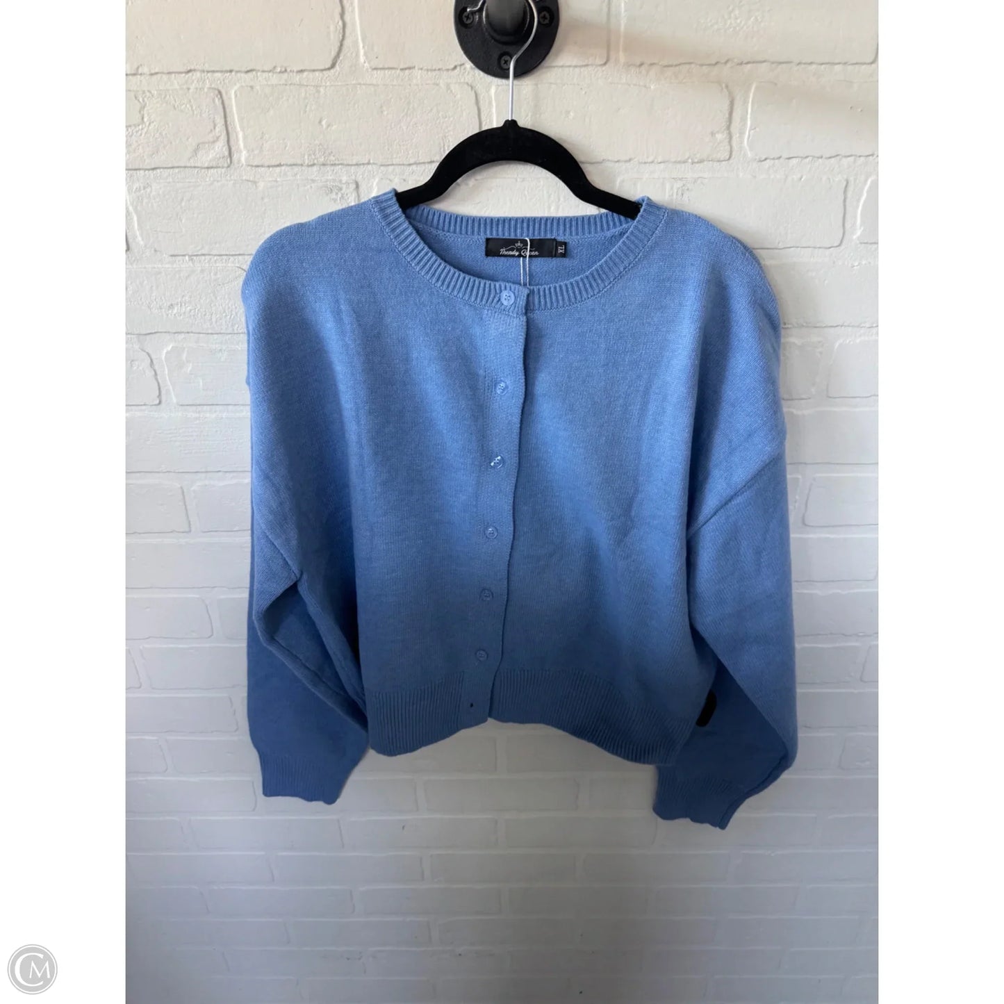 Sweater Cardigan By Trendy Queen In Blue, Size: Xl
