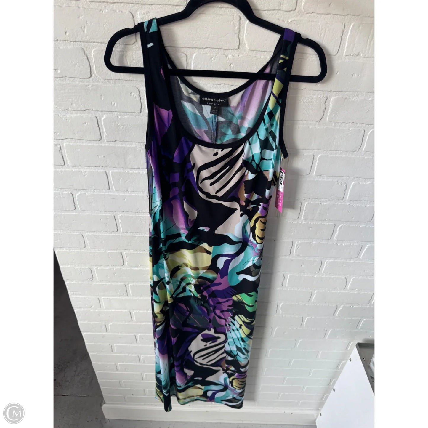 Dress Casual Maxi By Connected Apparel In Black & Purple, Size: M