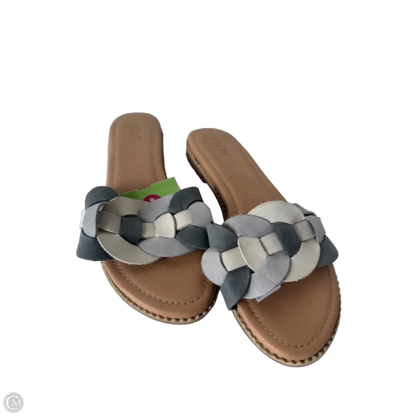 Sandals Flats By Cmc In Grey & White, Size: 8