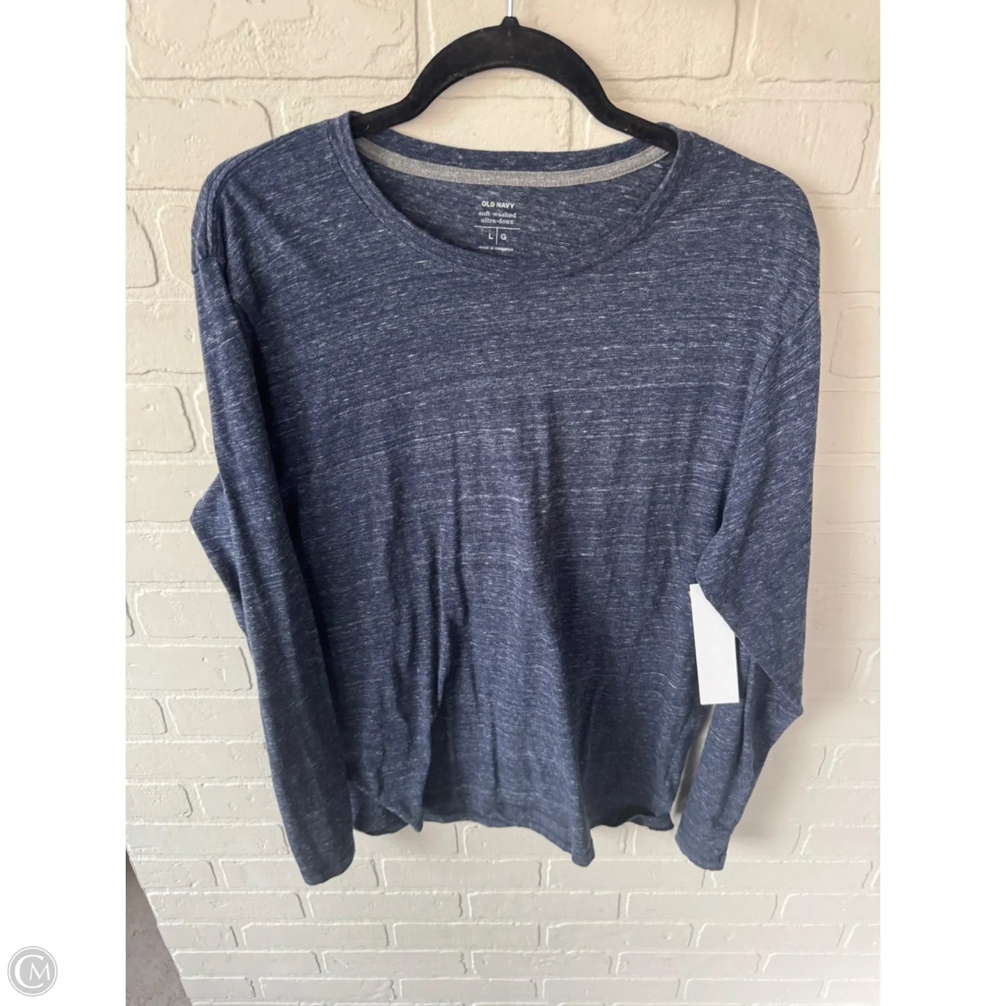 Top Long Sleeve Basic By Old Navy In Blue, Size: L