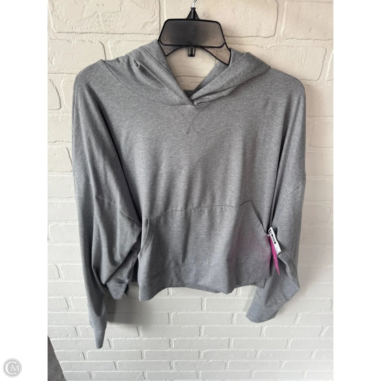 Athletic Top Long Sleeve Hoodie By Fabletics In Grey, Size: Xxl