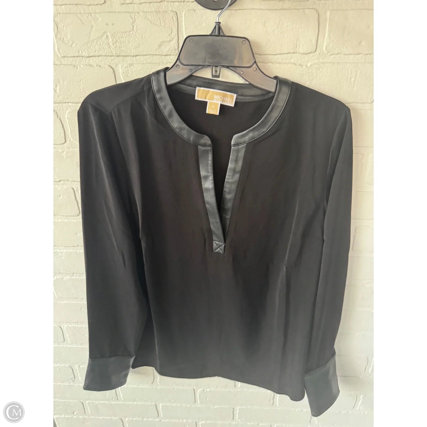 Top Long Sleeve By Michael By Michael Kors In Black, Size: M