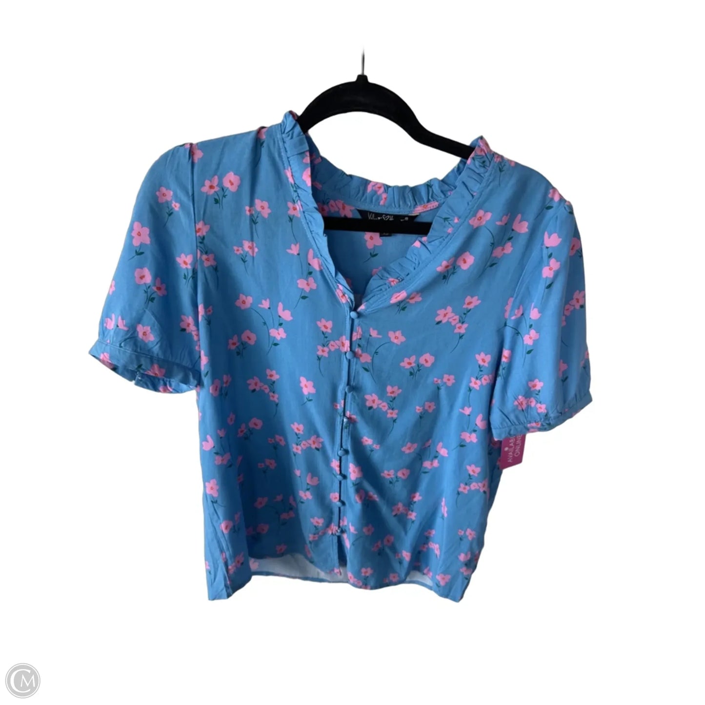 Top Short Sleeve By Velvet Heart In Blue & Pink, Size: Xs