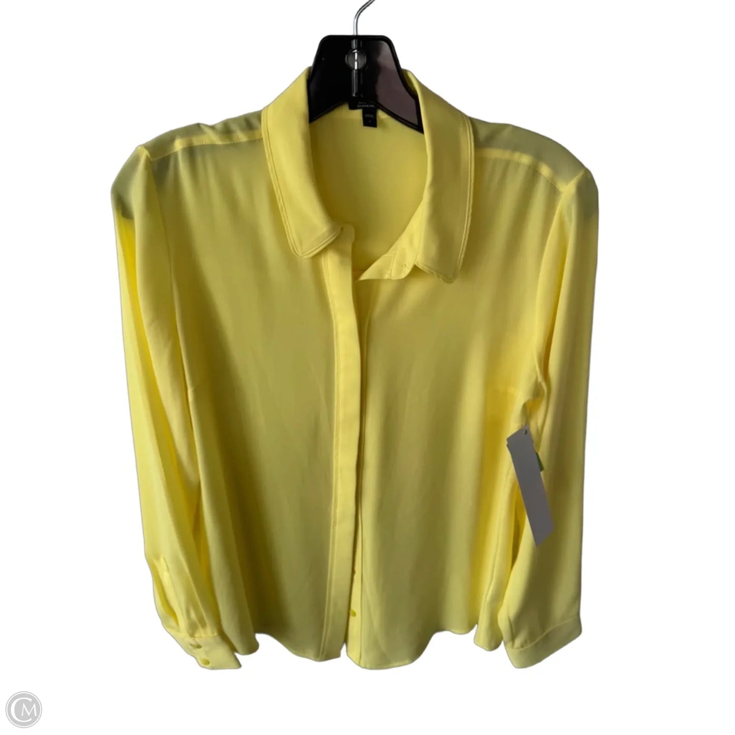 Top Long Sleeve By Express In Yellow, Size: S
