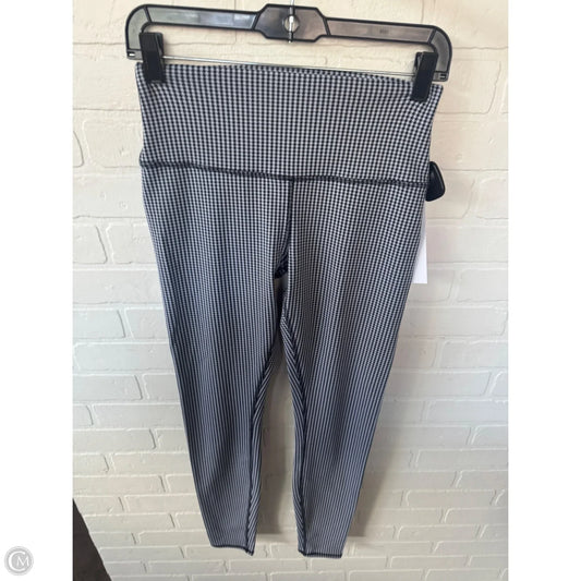 Athletic Leggings By Alo In Black & Grey, Size: 8