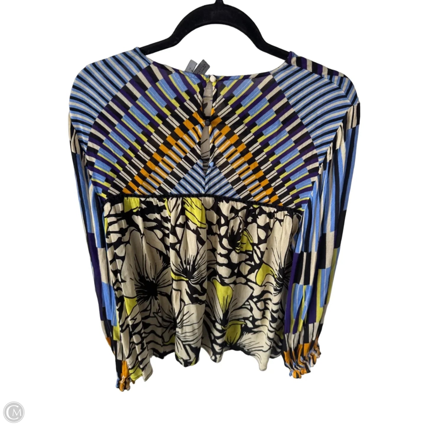 Top Long Sleeve By Bl-nk In Black & Cream, Size: 1x
