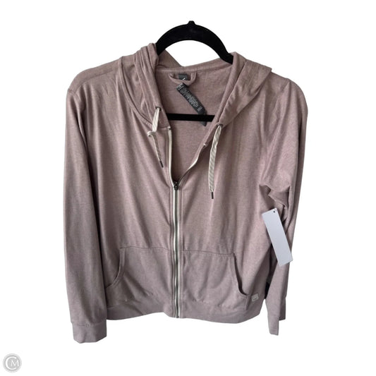 Athletic Top Long Sleeve Hoodie By Vuori In Tan, Size: L