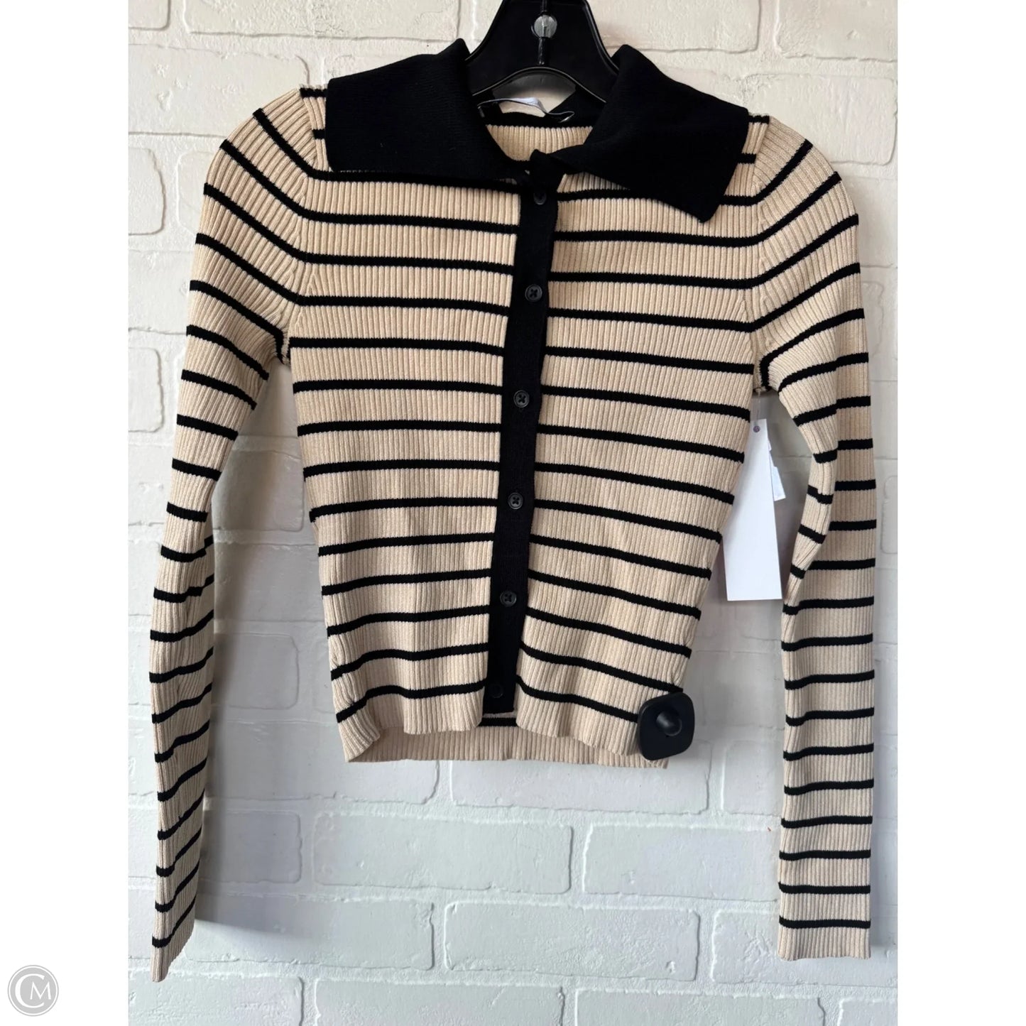 Sweater By Zara In Black & Tan, Size: S