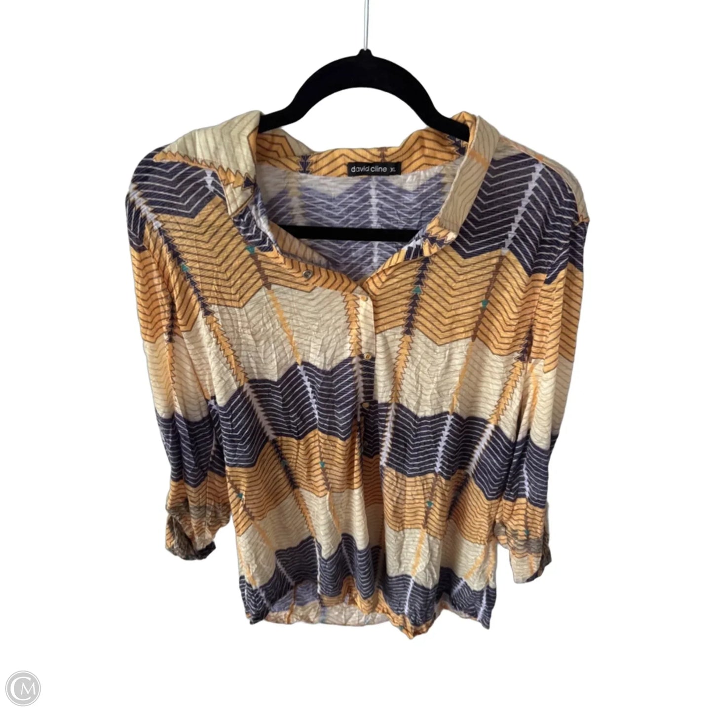 Top Long Sleeve By David Cline In Yellow, Size: Xl