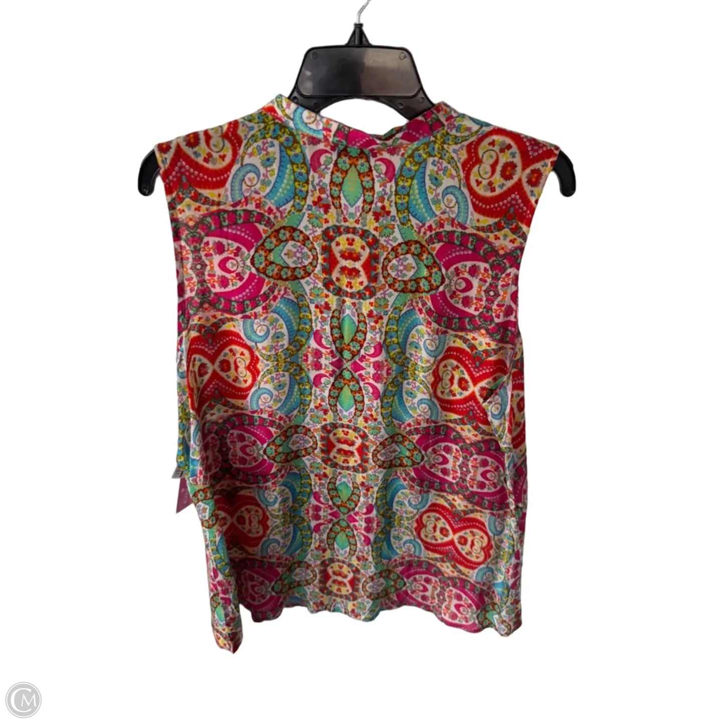 Top Sleeveless By Clothes Mentor In Pink & White, Size: M