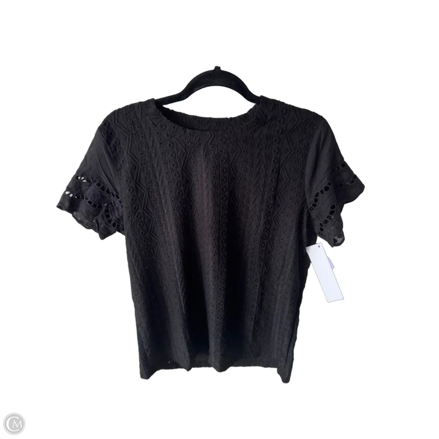 Top Short Sleeve By Clothes Mentor In Black, Size: M