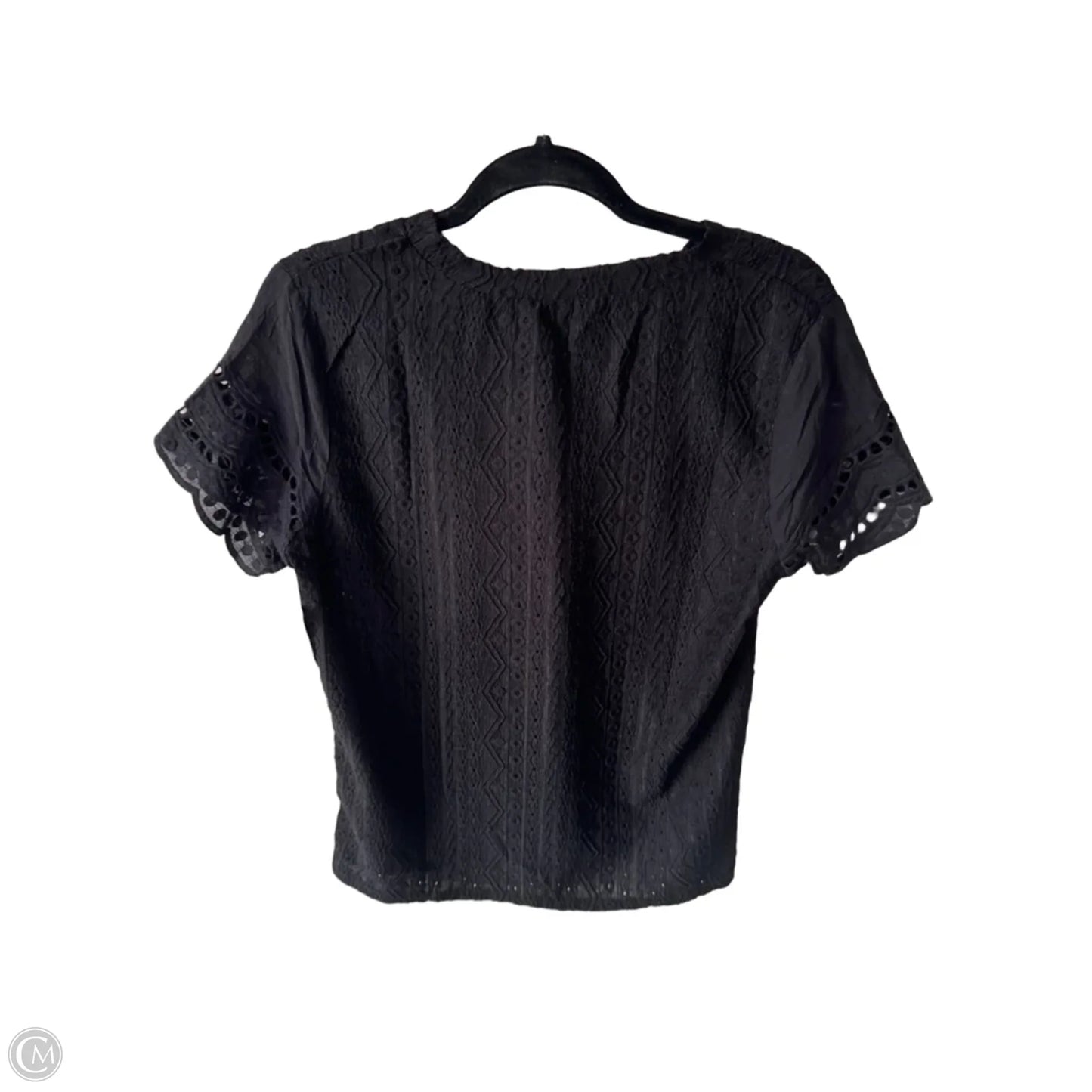 Top Short Sleeve By Clothes Mentor In Black, Size: M