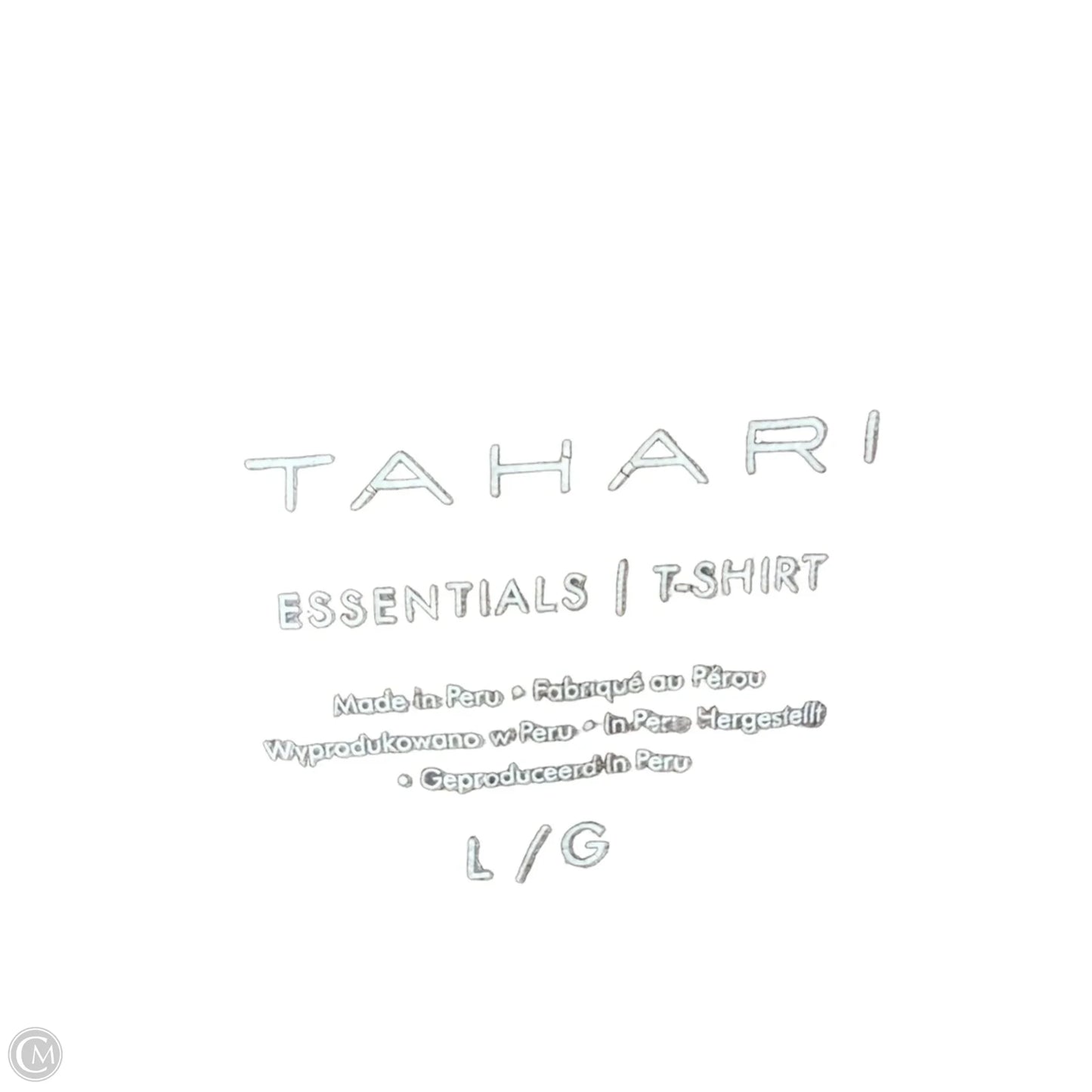 Top Short Sleeve Basic By Tahari In Brown, Size: L