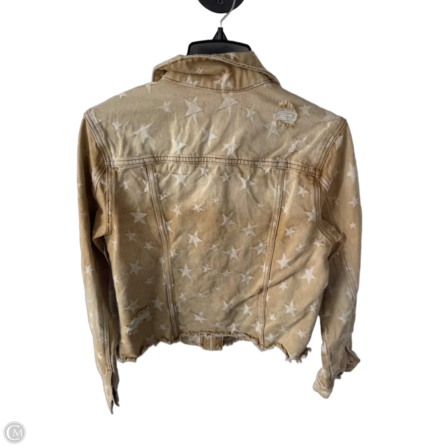 Jacket Denim By Kut In Tan Denim, Size: L