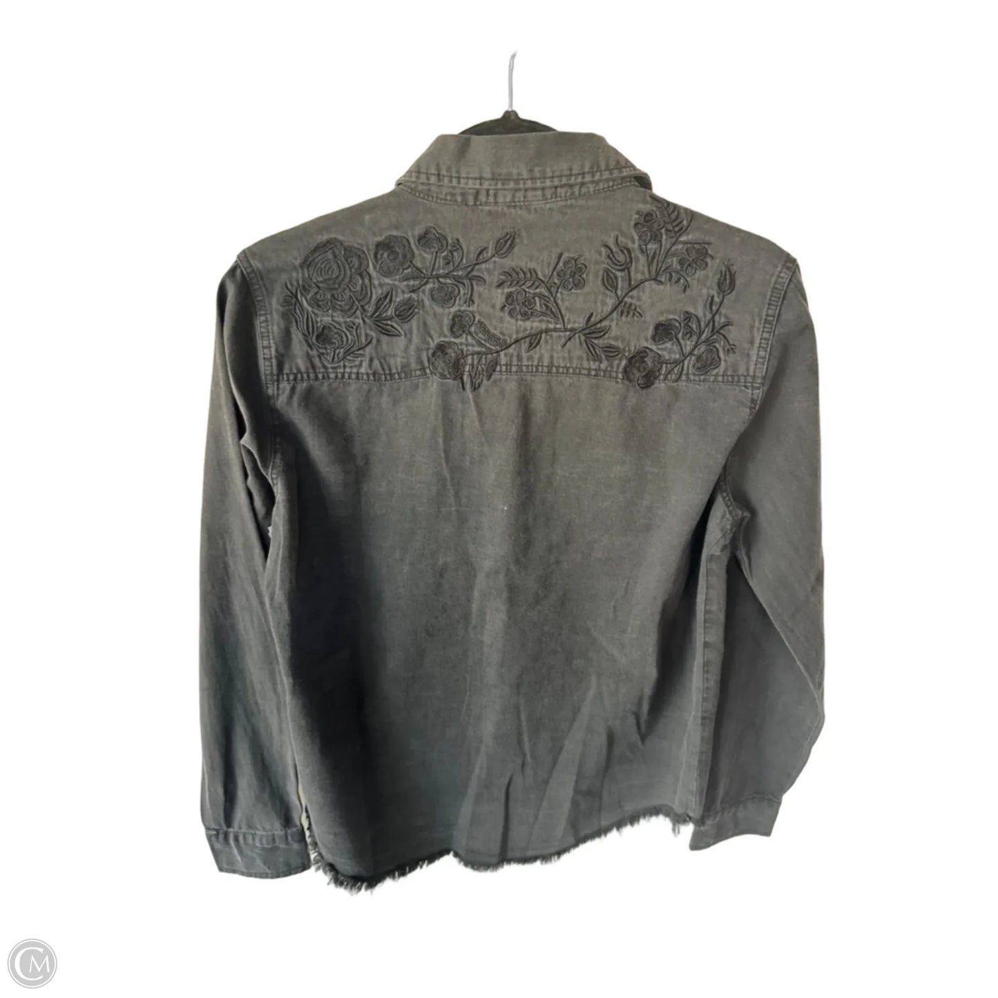 Top Long Sleeve By For The Republic In Black Denim, Size: M