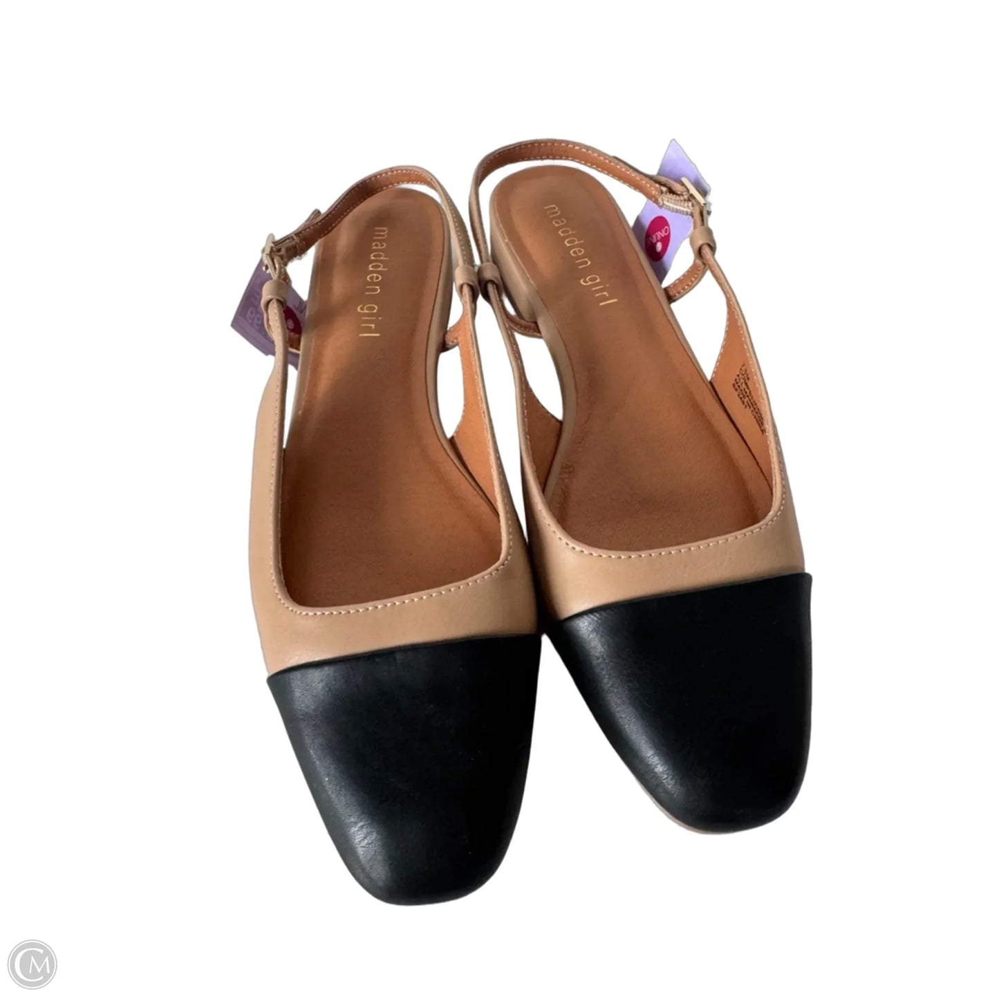 Shoes Flats By Madden Girl In Black & Tan, Size: 7.5