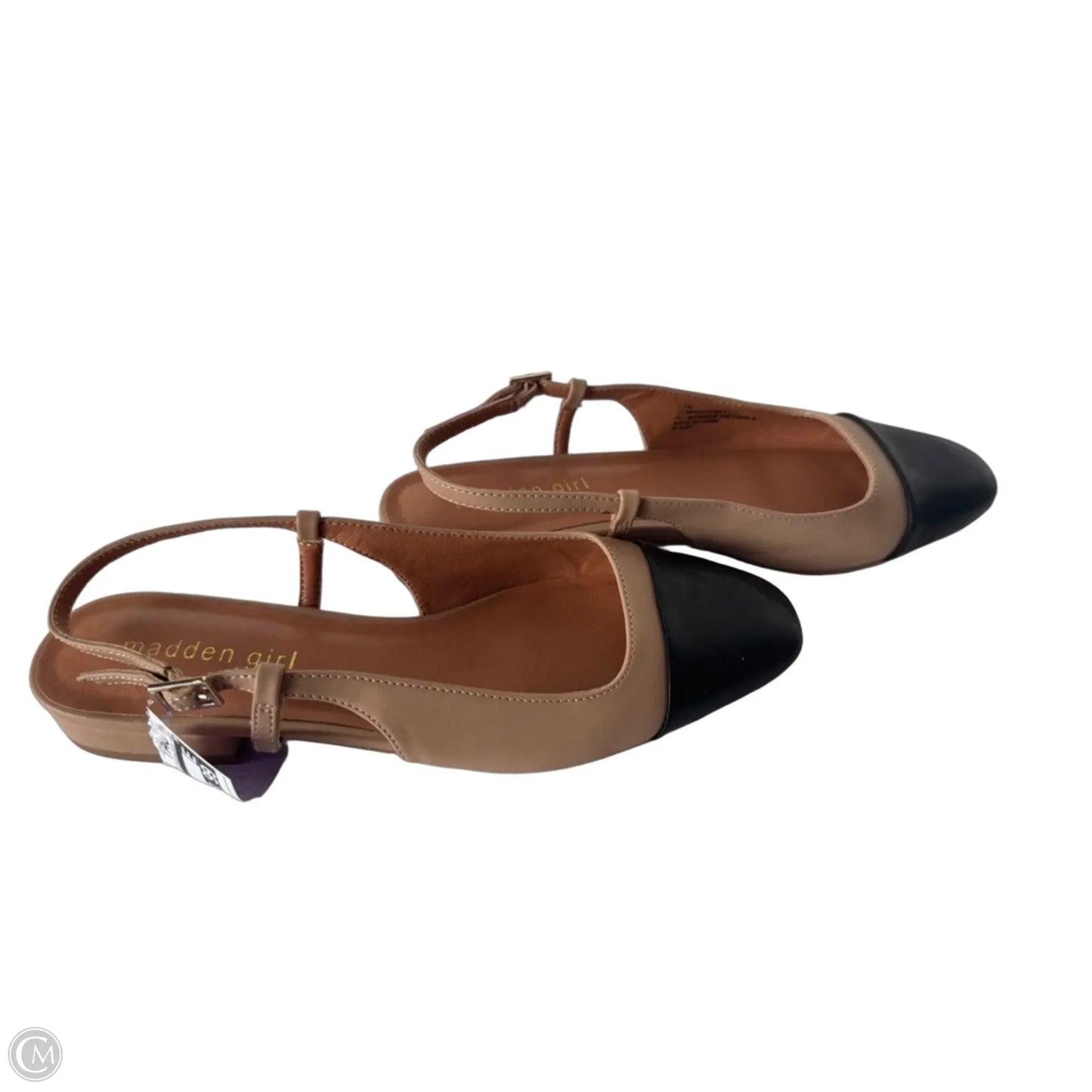 Shoes Flats By Madden Girl In Black & Tan, Size: 7.5