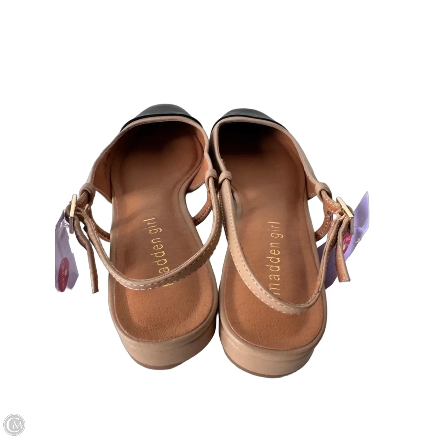 Shoes Flats By Madden Girl In Black & Tan, Size: 7.5