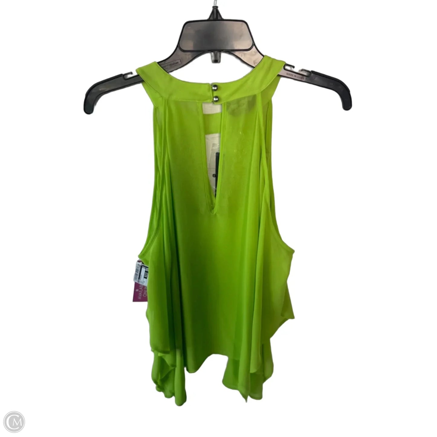 Top Sleeveless By Bebe In Green, Size: Xs