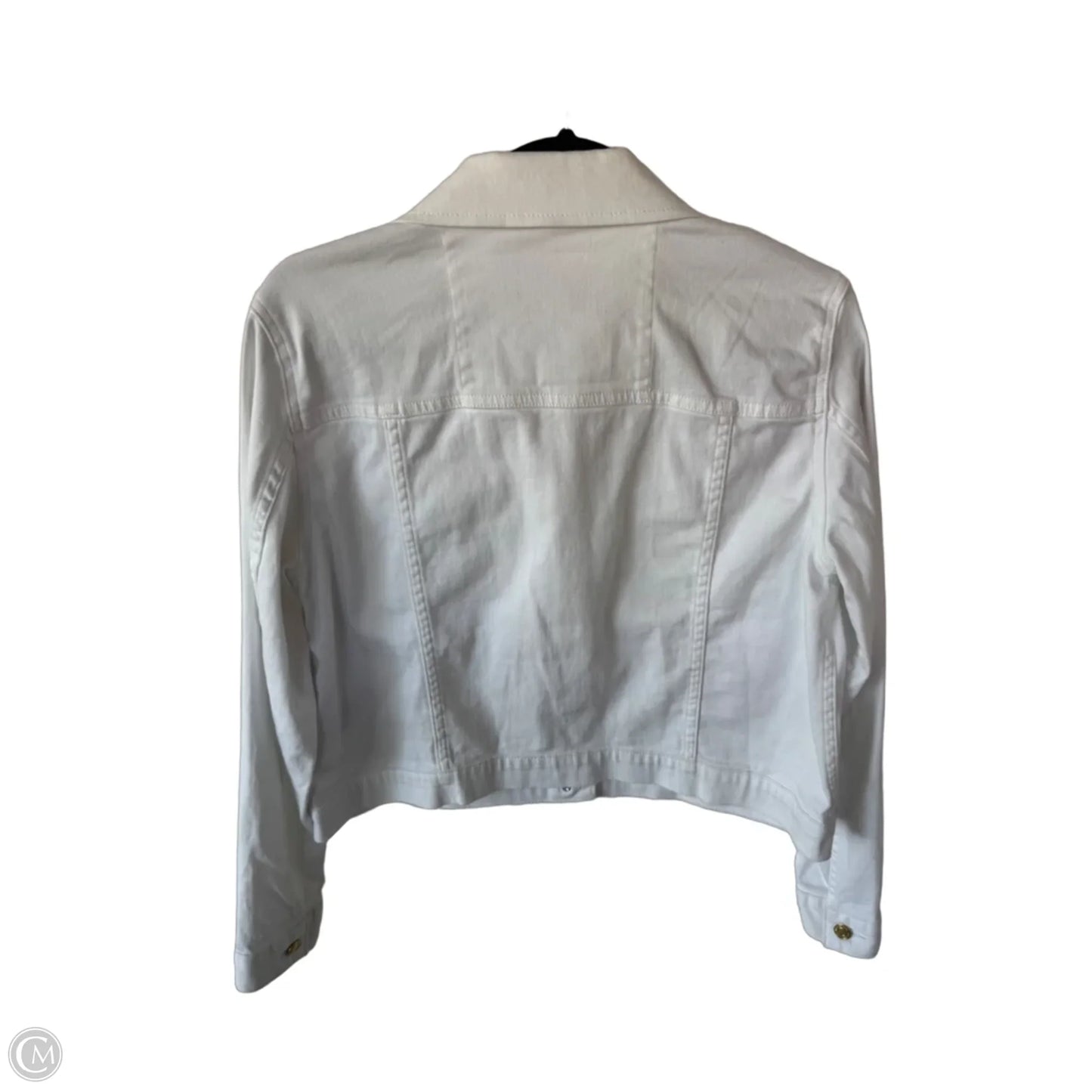 Jacket Denim By Michael By Michael Kors In White Denim, Size: L