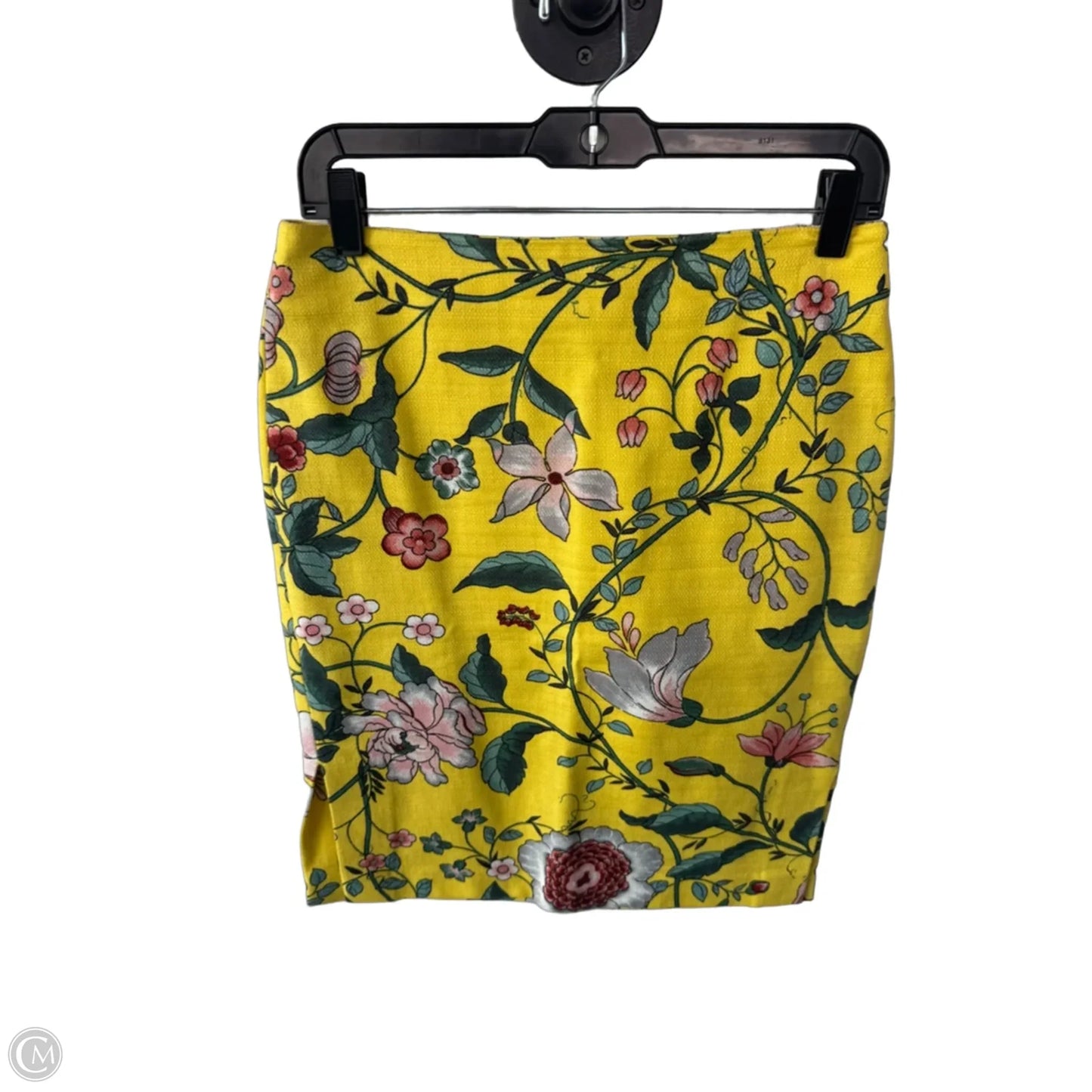 Skirt Midi By Loft In Yellow, Size: 4