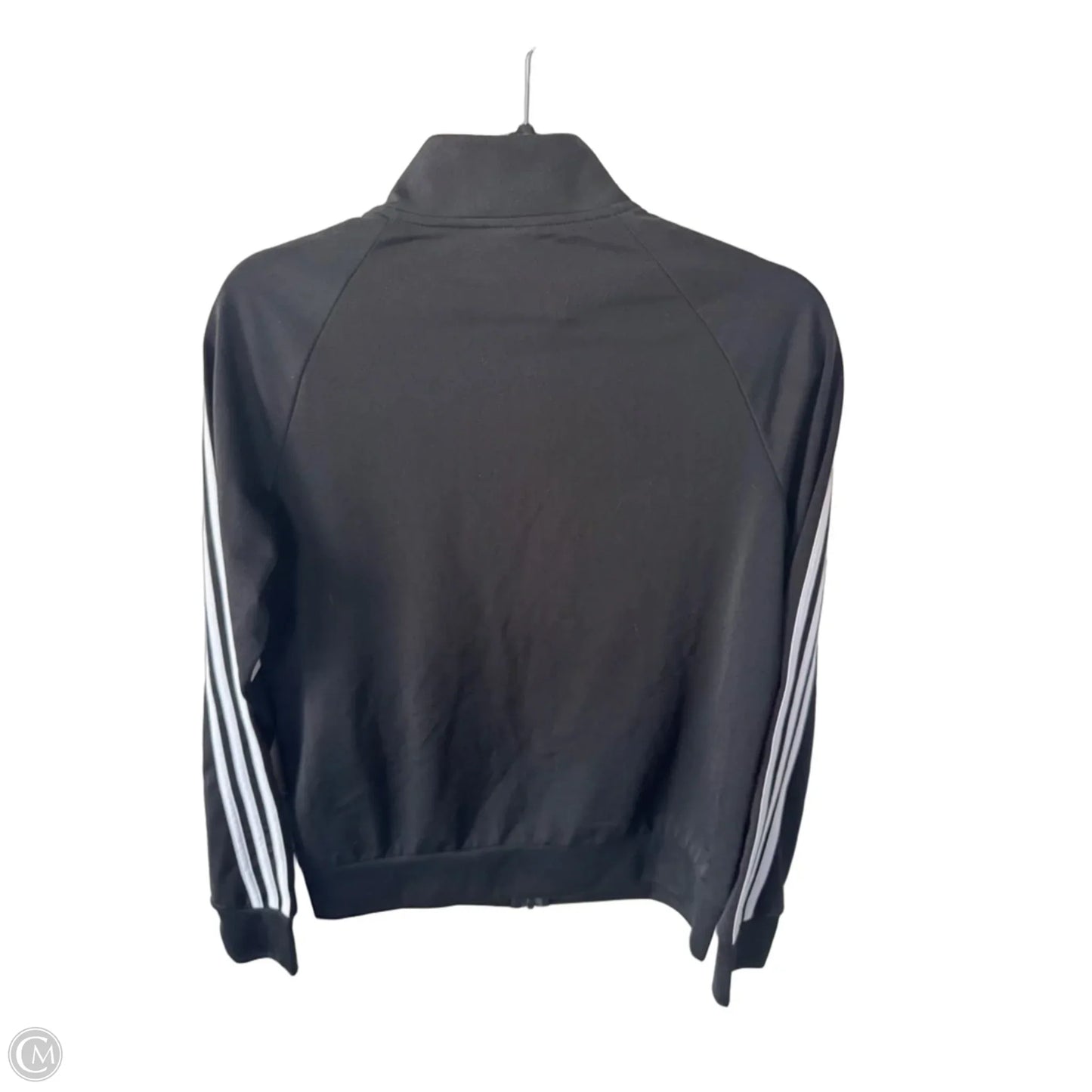 Athletic Jacket By Adidas In Black & White, Size: M