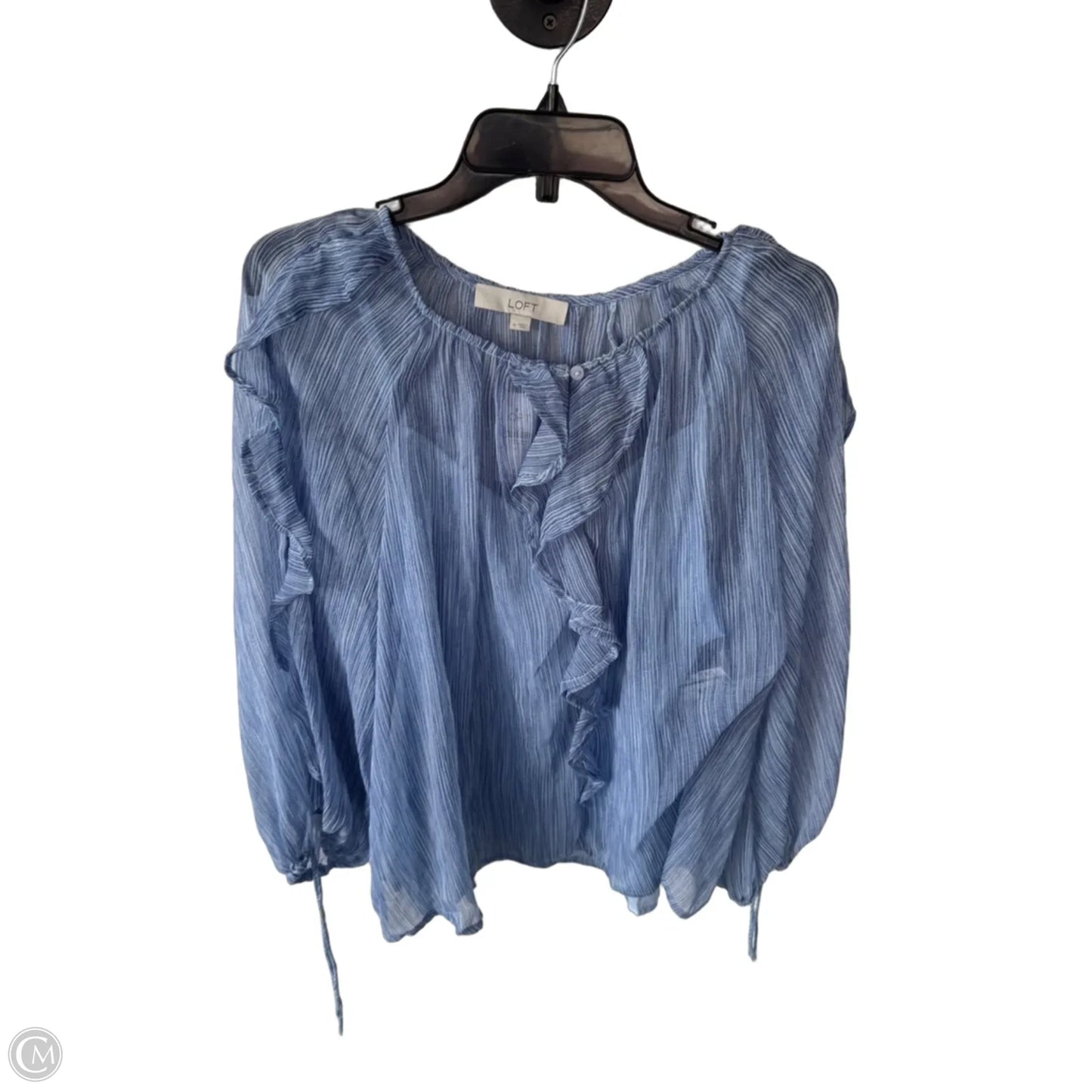 Top 2pc Long Sleeve By Loft In Blue, Size: M