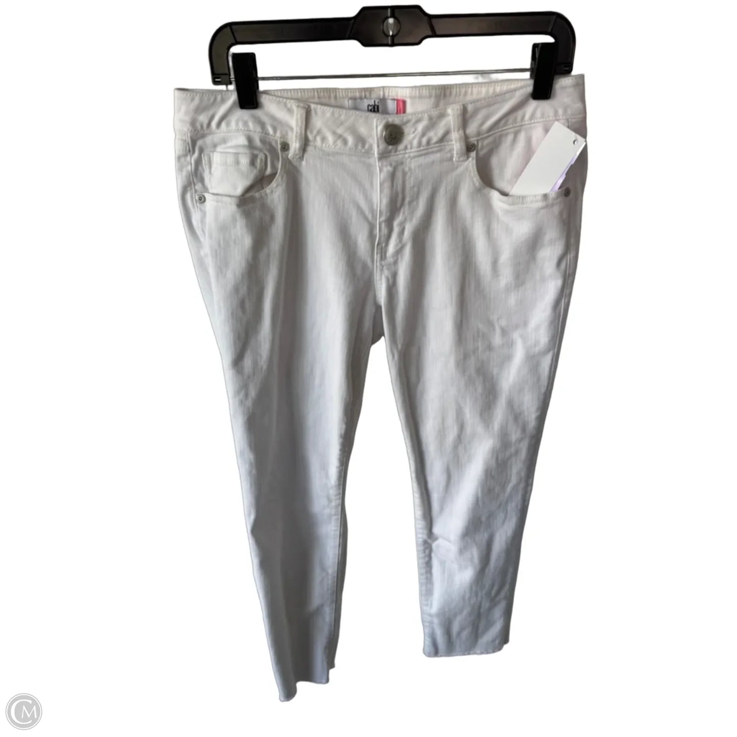 Jeans Boyfriend By Cabi In White Denim, Size: 8