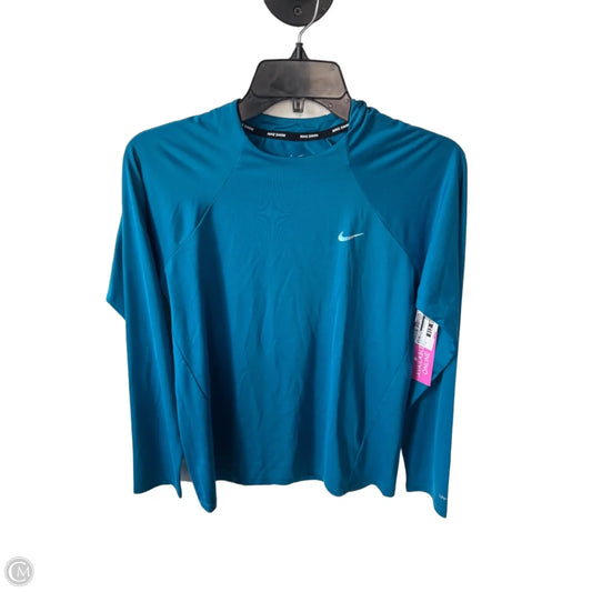Athletic Top Long Sleeve Crewneck By Nike Apparel In Blue, Size: M