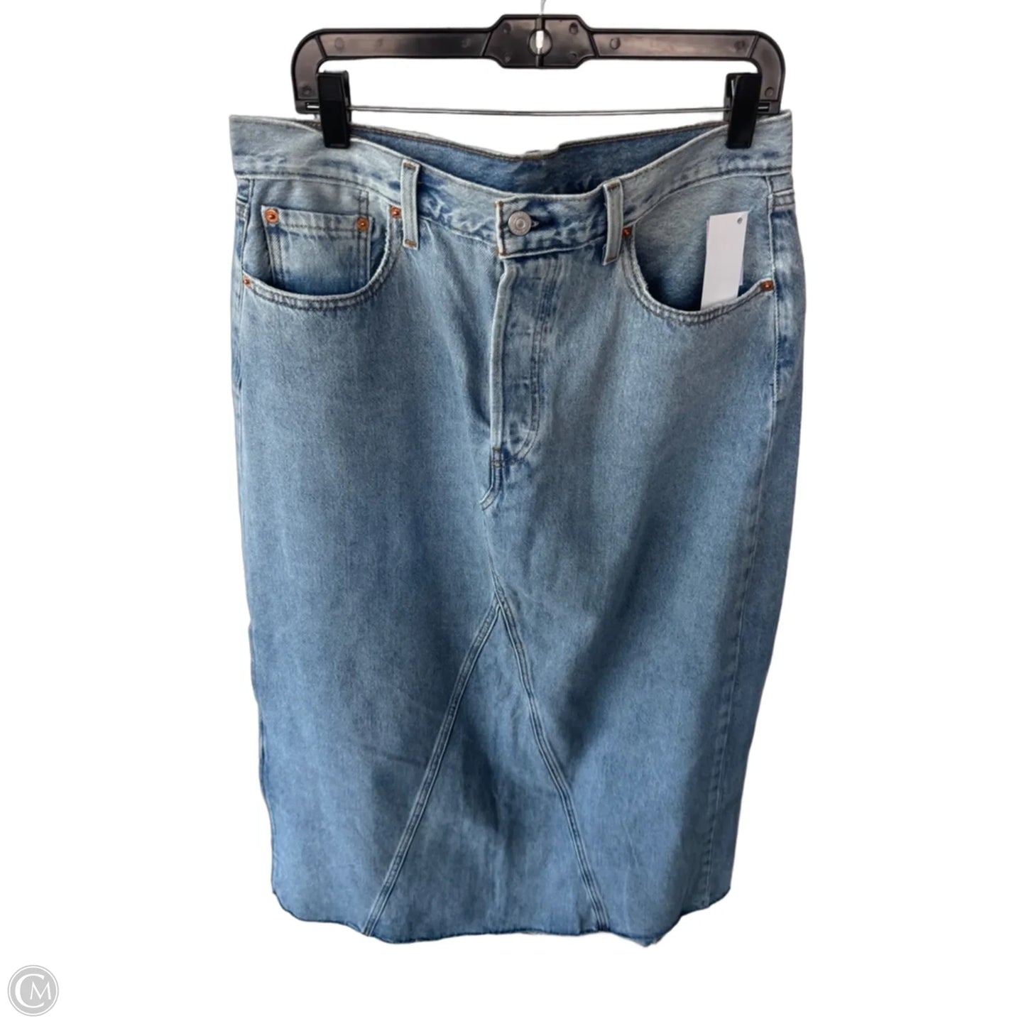 Skirt Maxi By Levis In Blue Denim, Size: 14