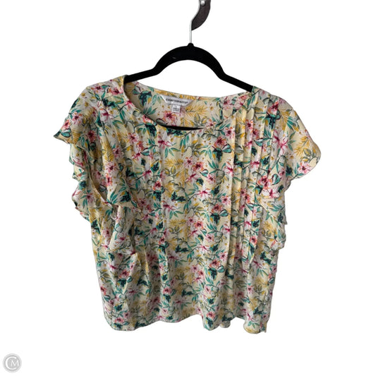 Top Short Sleeve By Counterparts In Yellow, Size: L